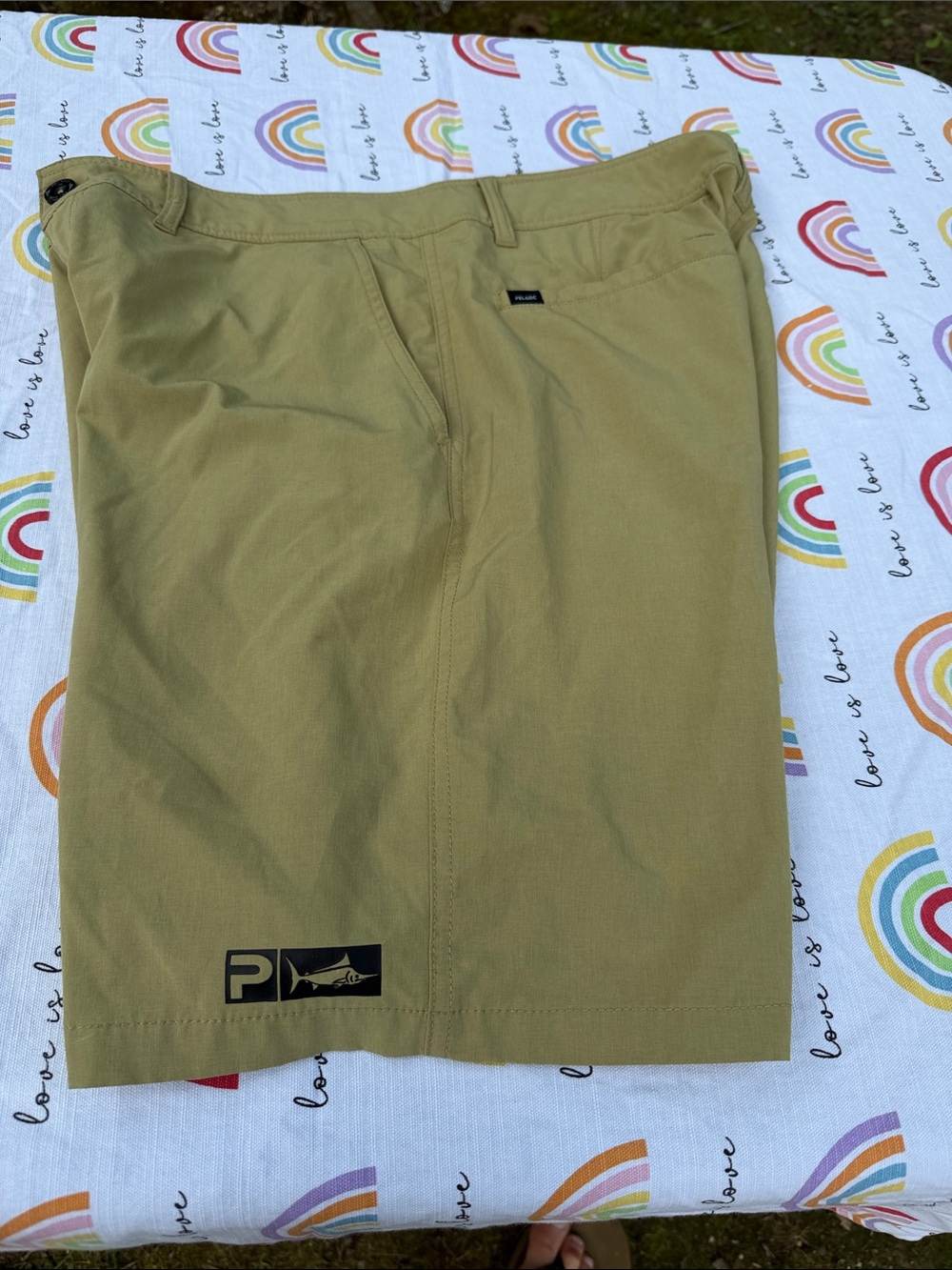 Pelagic Men's Olive Flat-Front Shorts